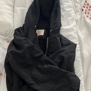 Black Cropped Puffer Jacket